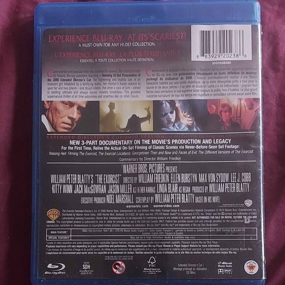 EN FRANÇAIS et ENGLISH bluray The Exorcist extended director's cut / L'exorciste - Picture 2 of 3